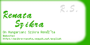 renata szikra business card